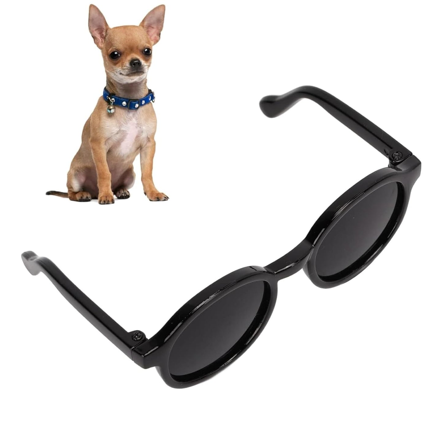 Dark Black Pet Costume Sunglasses