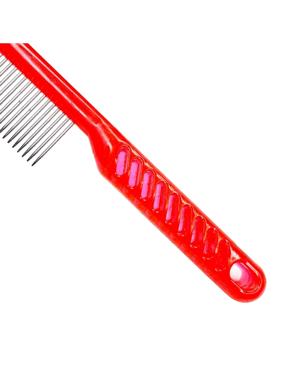 Dog Stainless Steel Grooming Comb Clean Tool(Red)