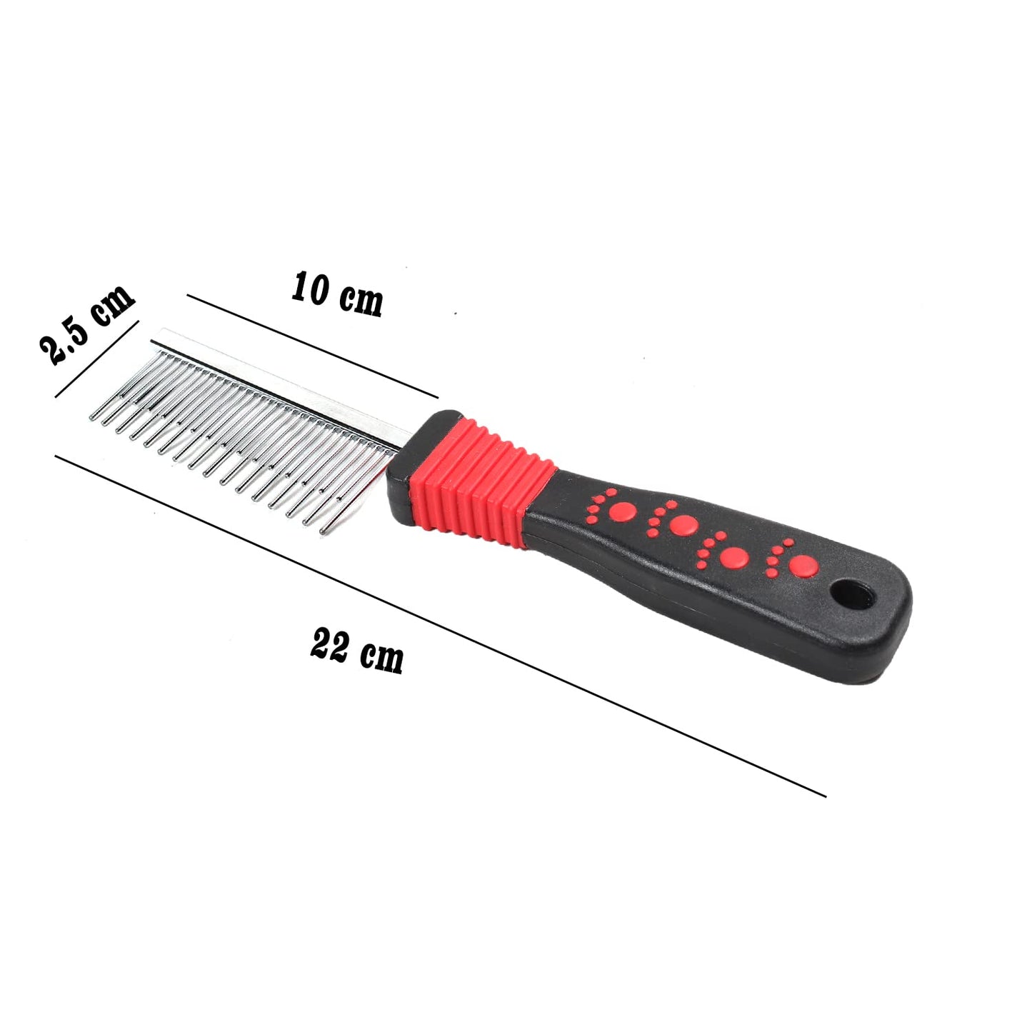 One Sided Steel Teeth Grooming Comb