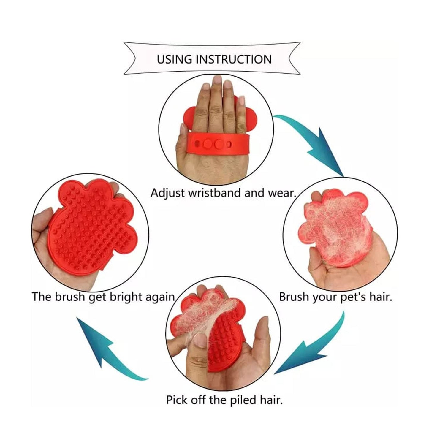 Blue Pet Shampoo Massage Brush