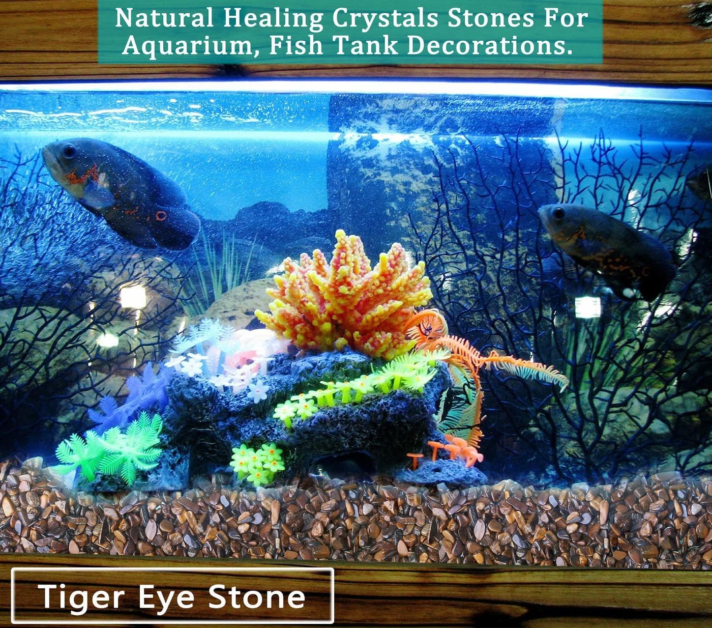 Decorative Rocks, Mini Pebbles Aquarium Brown Color Stones 1 KG (4-6mm)