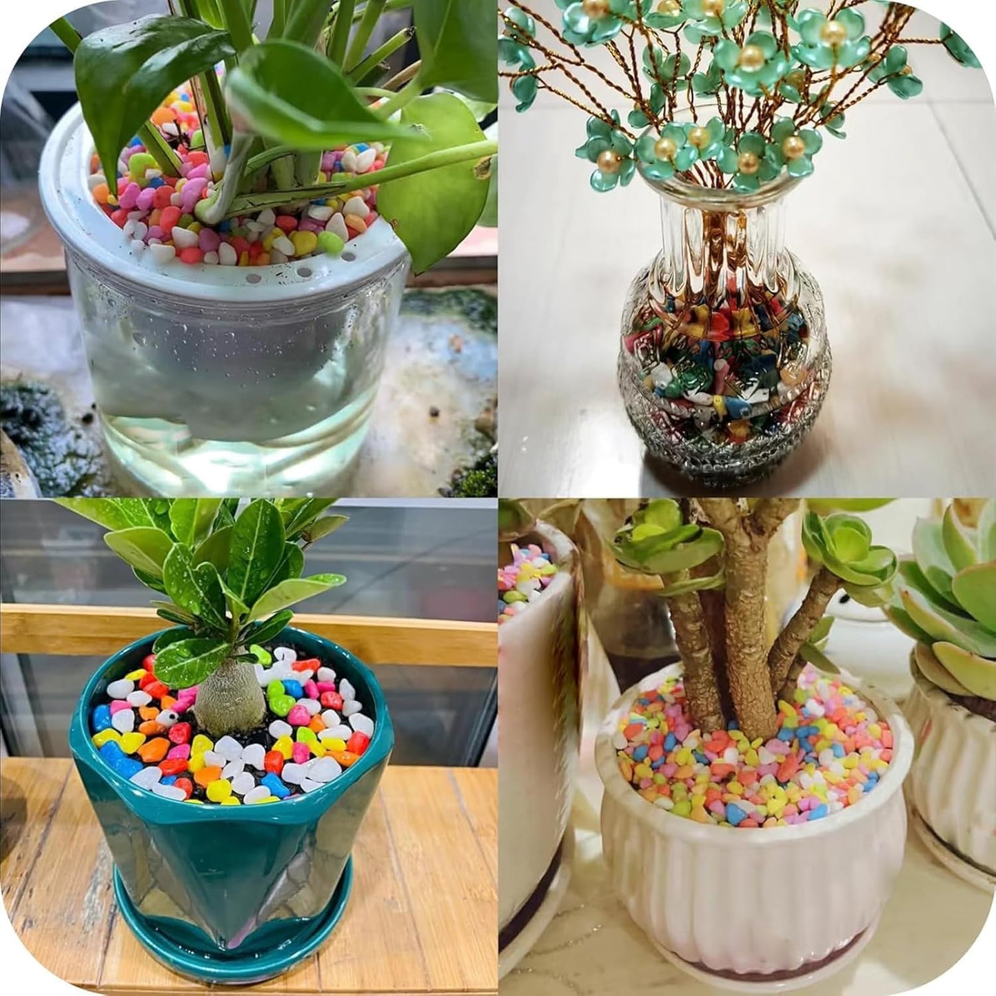 Decorative Rocks, Mini Pebbles Aquarium Purple Color 1KG