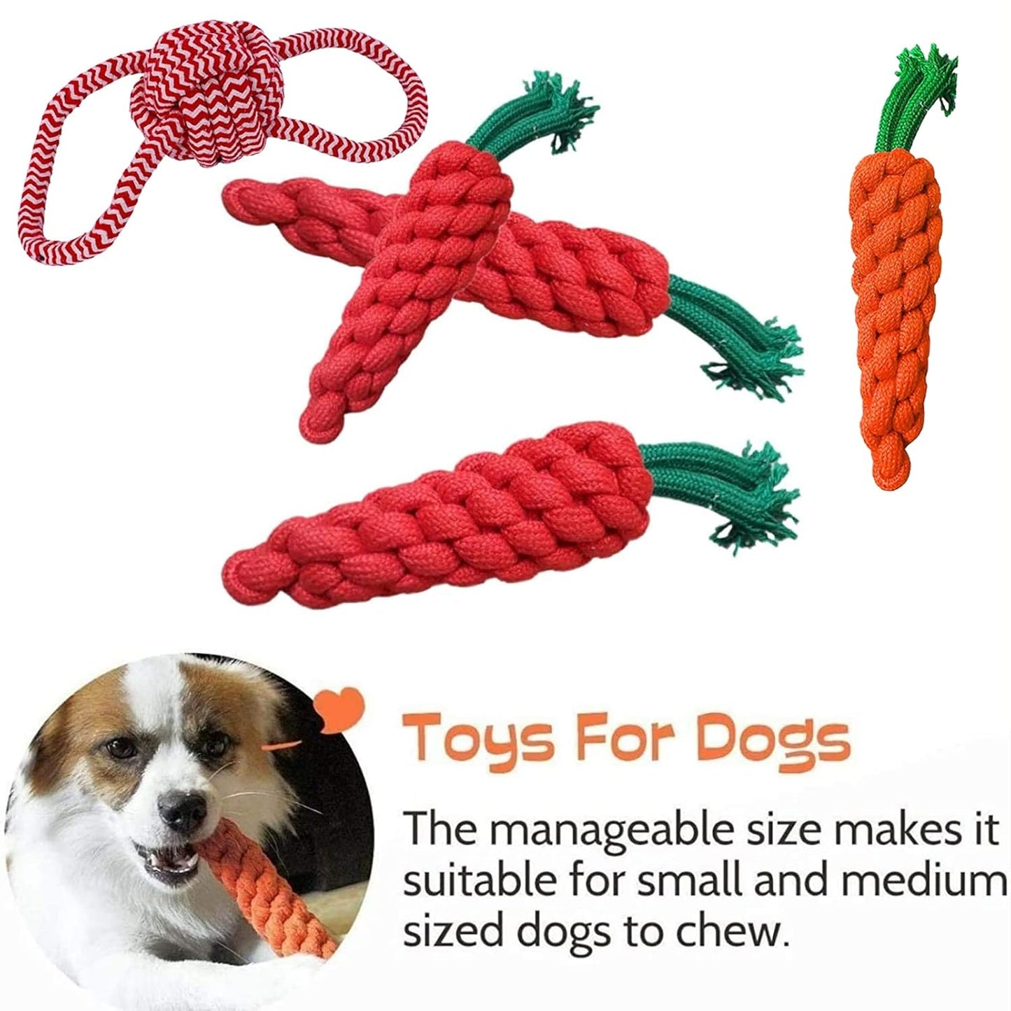 Natural Cotton Puppy Chew Toys