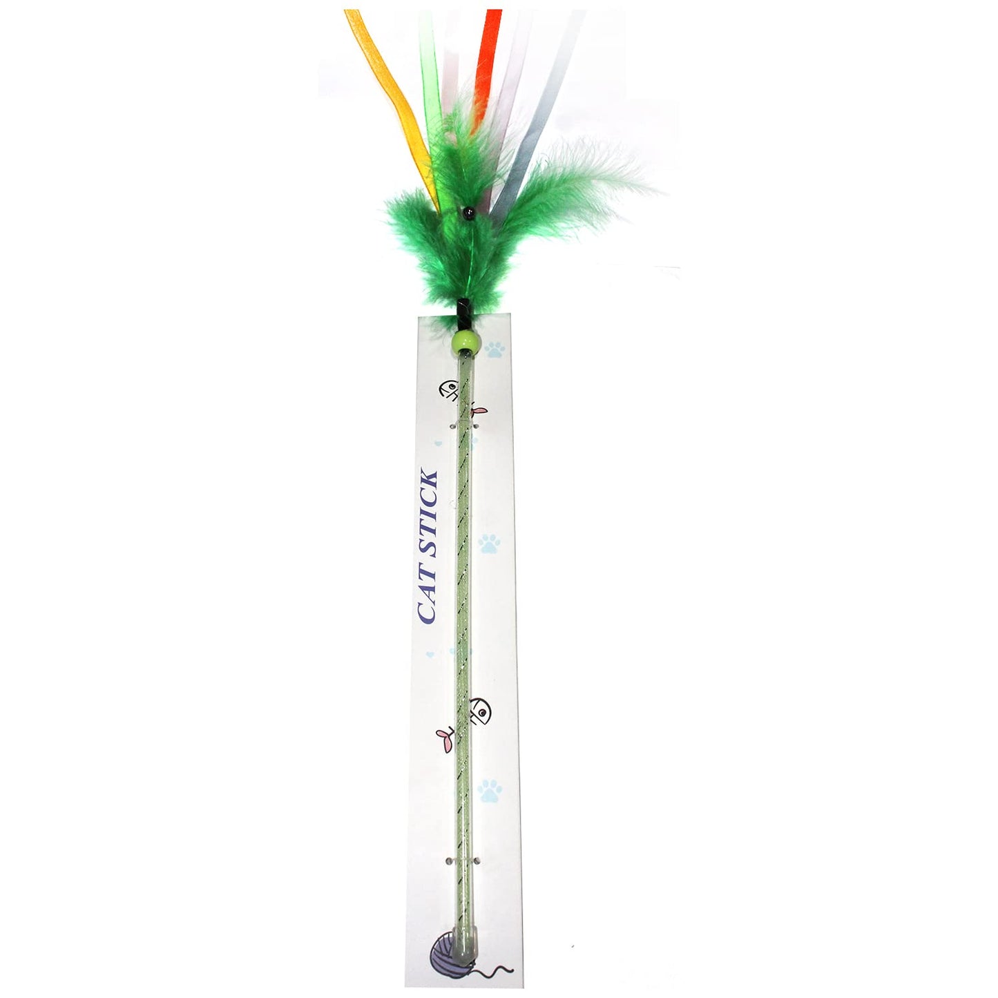 Flag Ribbon Feather Teaser Wand