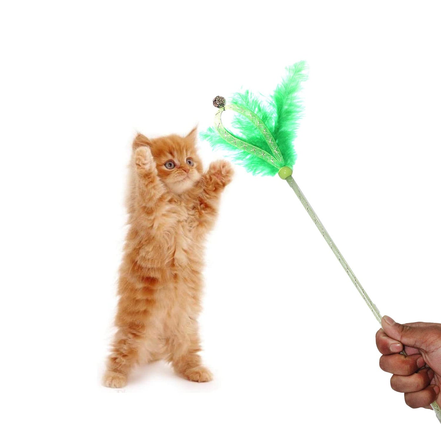 Feather Bell Interactive Cat Wand