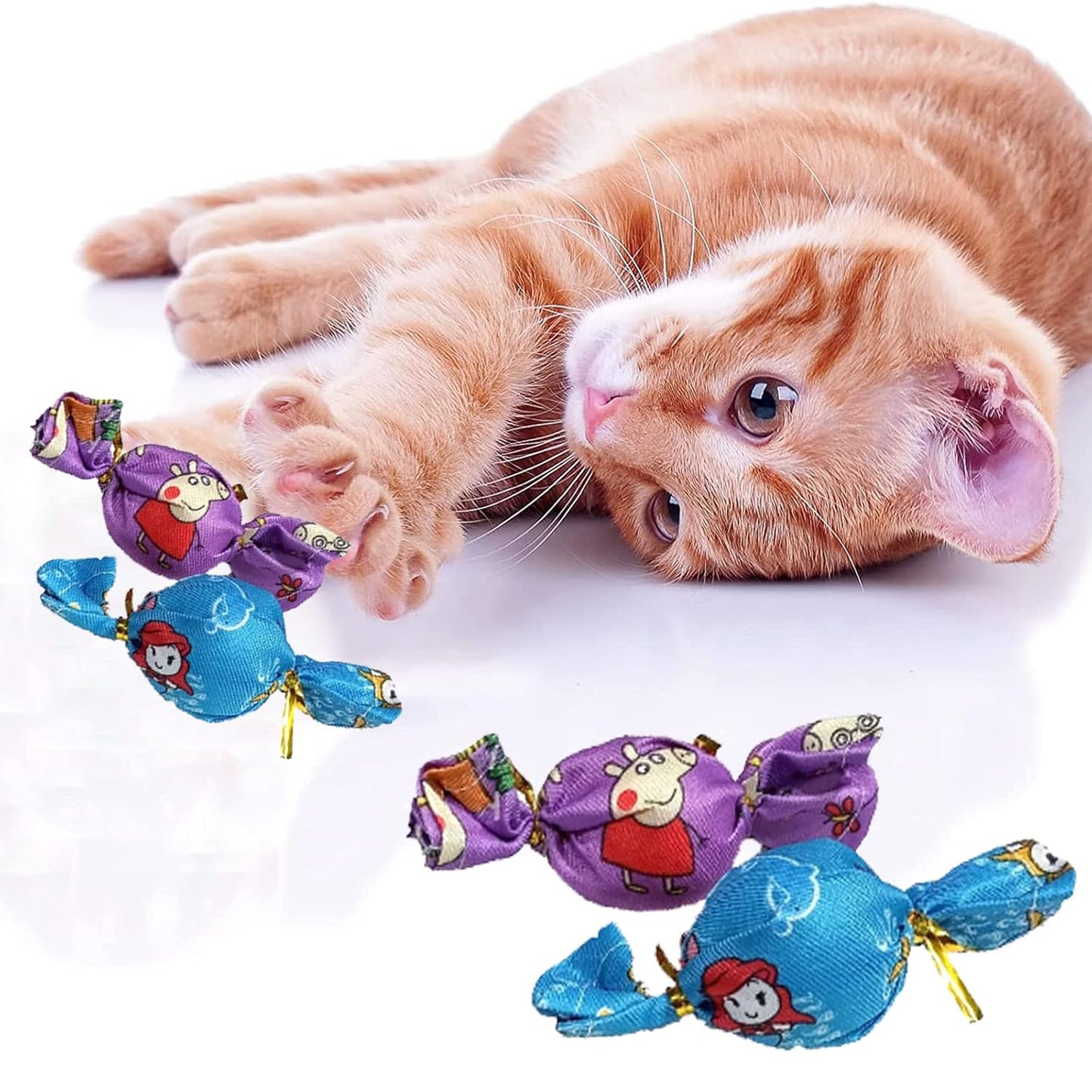 Colorful Candy Plush Cat Toys