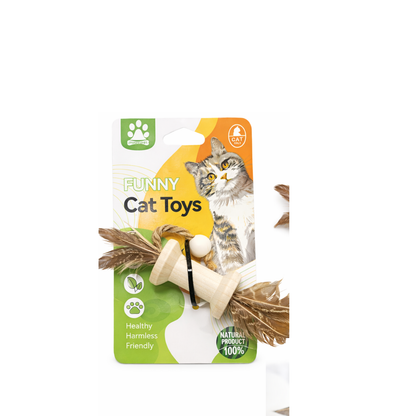 Cat Interactive Chew toy with Feathers for Playful Cats