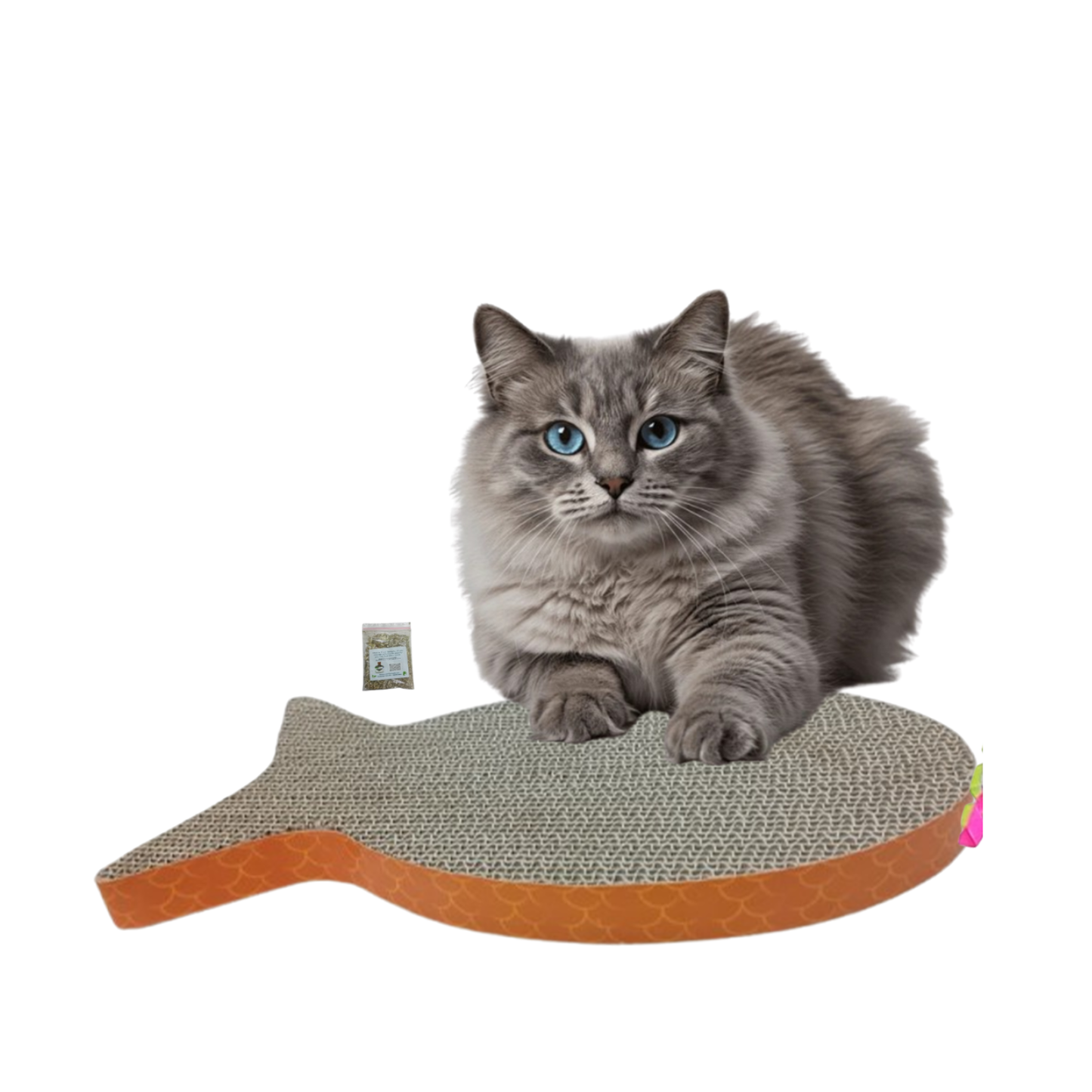 Cat Scratcher Board, Fish Shaped for Kittens & Cats