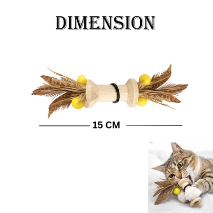 Cat Interactive Chew toy with Feathers for Playful Cats