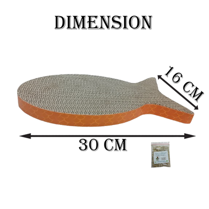 Cat Scratcher Board, Fish Shaped for Kittens & Cats
