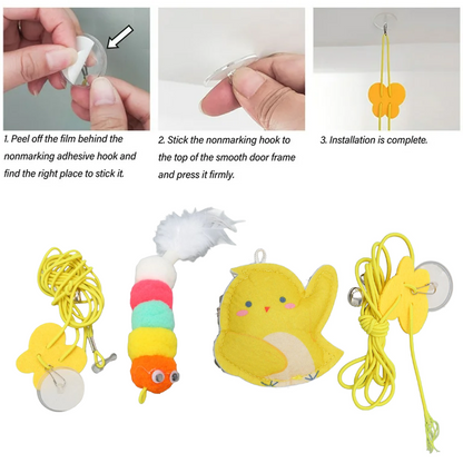 Interactive Cat toy with elastic string  for Cheerful Cats