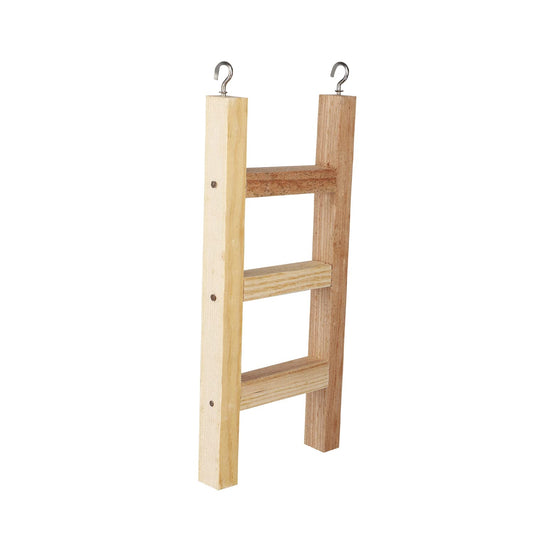 Wooden Bird Training Ladder Toy with Hooks