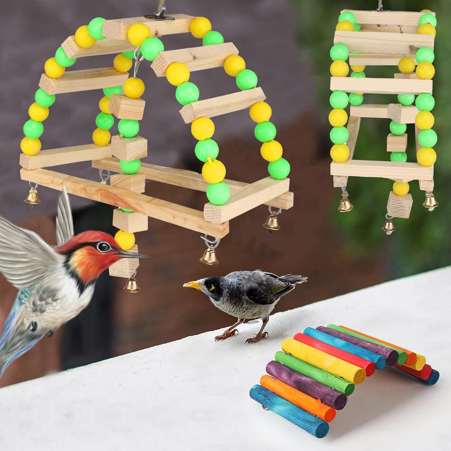 Hanging Bird Swing Toy – Cage Chew & Play Toy