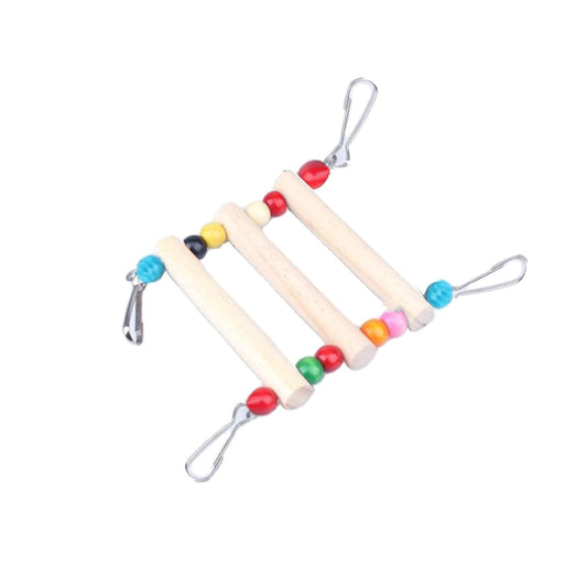 Wooden Pet Bird Ladder & Swing, Climbing Toy