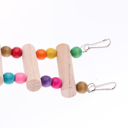 Wooden Pet Bird Ladder & Swing, Climbing Toy