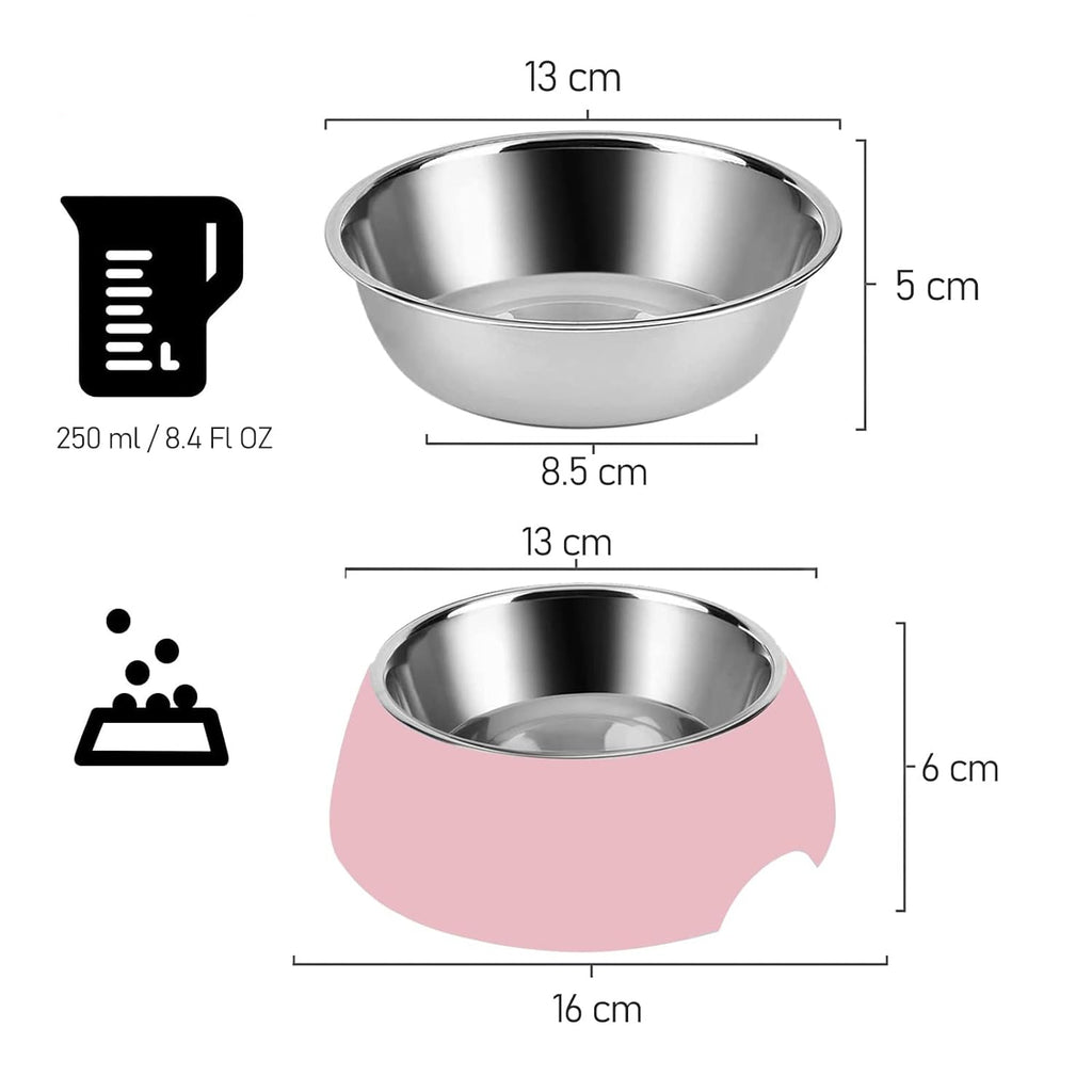 Cat Bowl  Premium Melamine 2-in-1 Pet Bowl