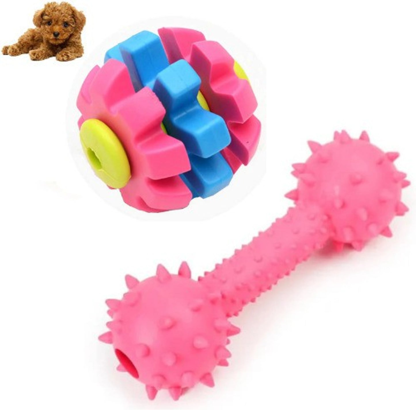 Rubber Dog Chew Toy Combo