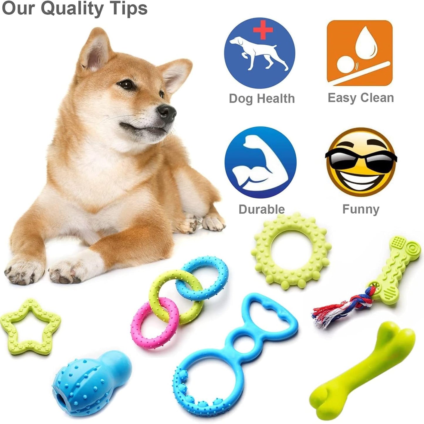 Natural Rubber Chew Toys Combo - (Pack of 2)