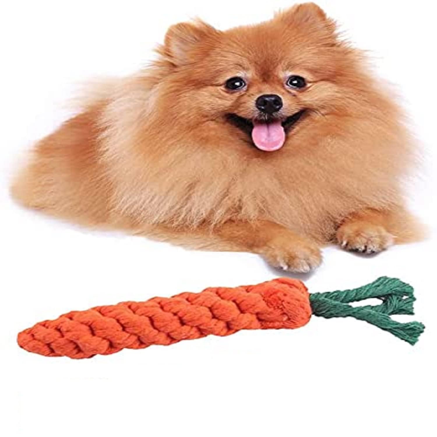 Carrot Cotton Rope Chew Toy for Dogs