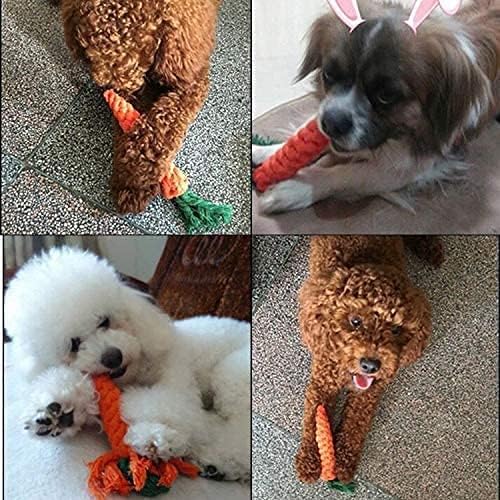 Carrot Cotton Rope Chew Toy for Dogs