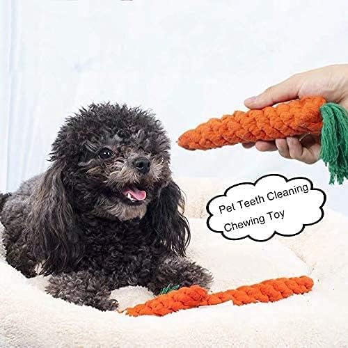 Carrot Cotton Rope Chew Toy for Dogs