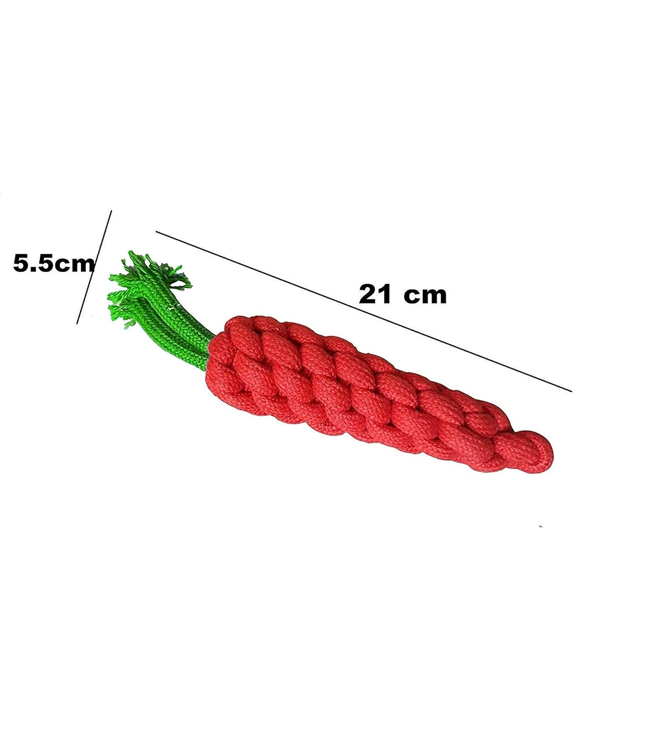 Carrot Cotton Rope Chew Toy for Dogs
