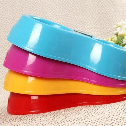 Pink Double Pet Feeding Bowl