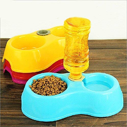 Red Double Pet Feeding Bowl