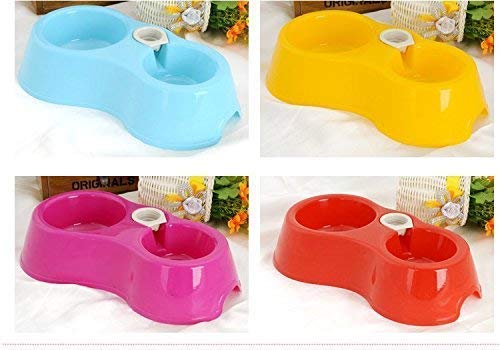 Red Double Pet Feeding Bowl