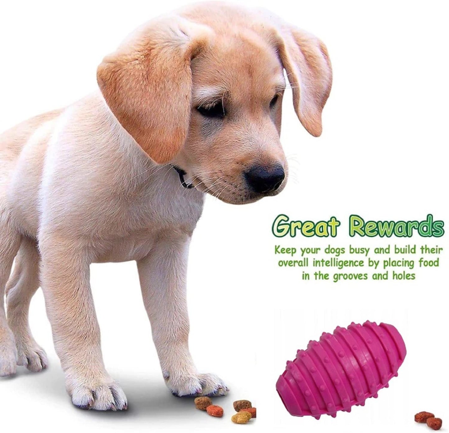 Pink Spiked Treat Ball Toy
