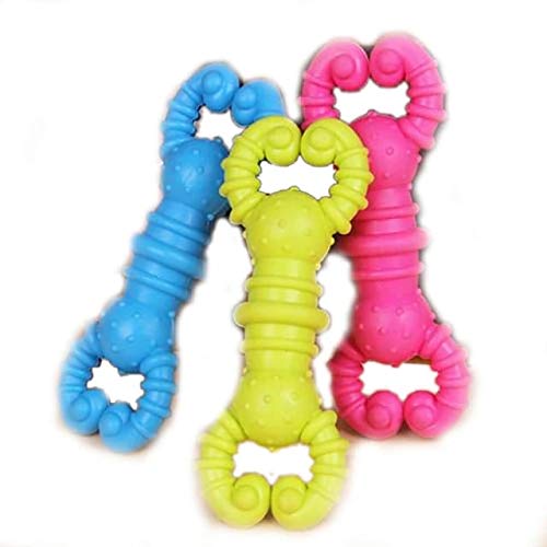 Blue Rubber Chew Bone Toy