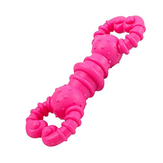 Pink Rubber Chew Bone Toy