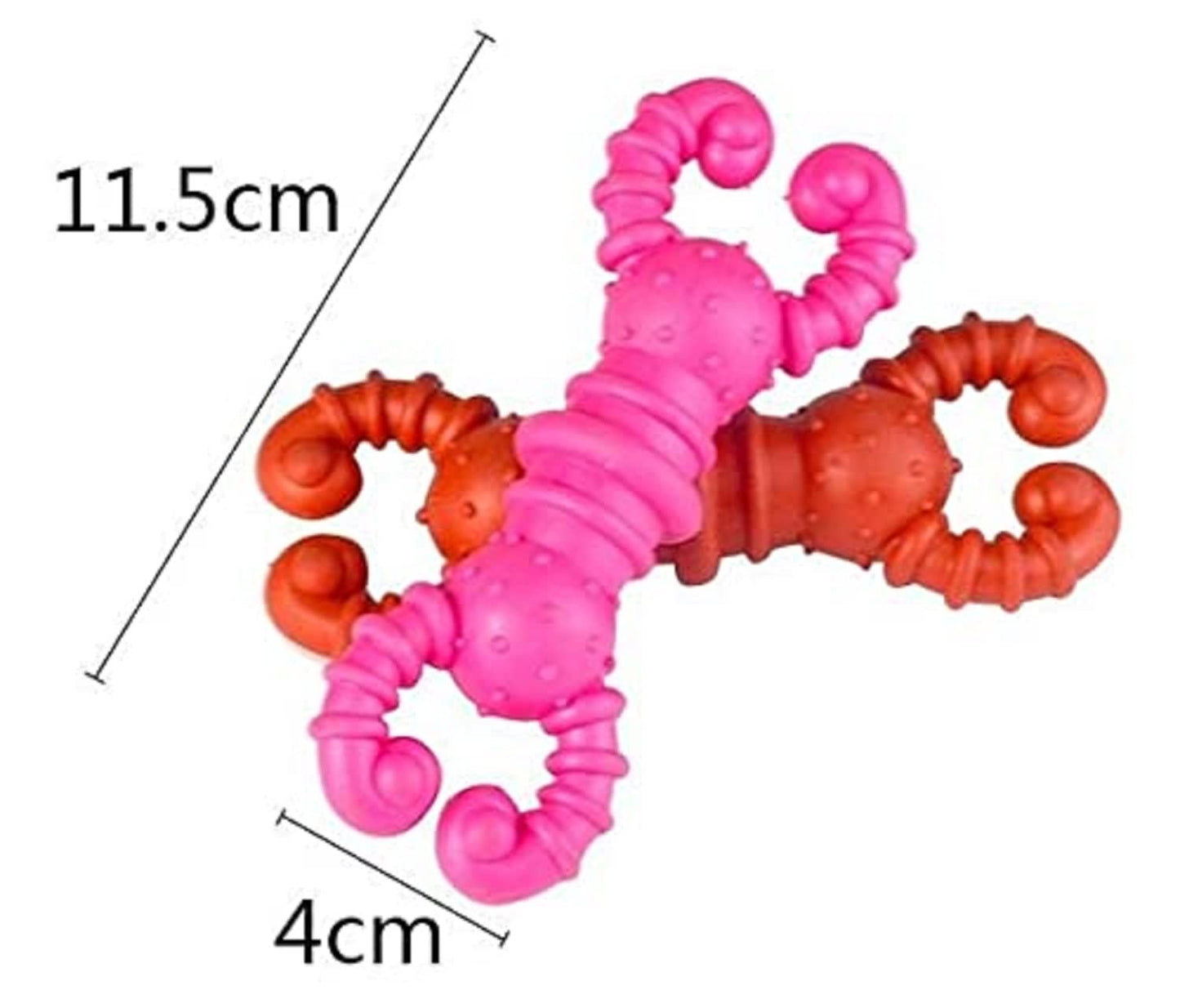 Pink Rubber Chew Bone Toy