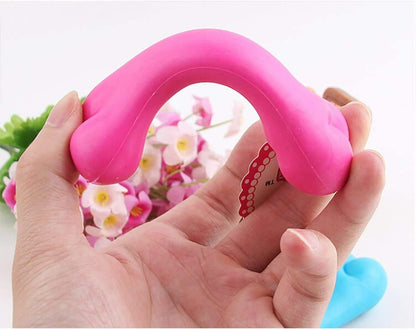 Pink Natural Rubber Dog Bone
