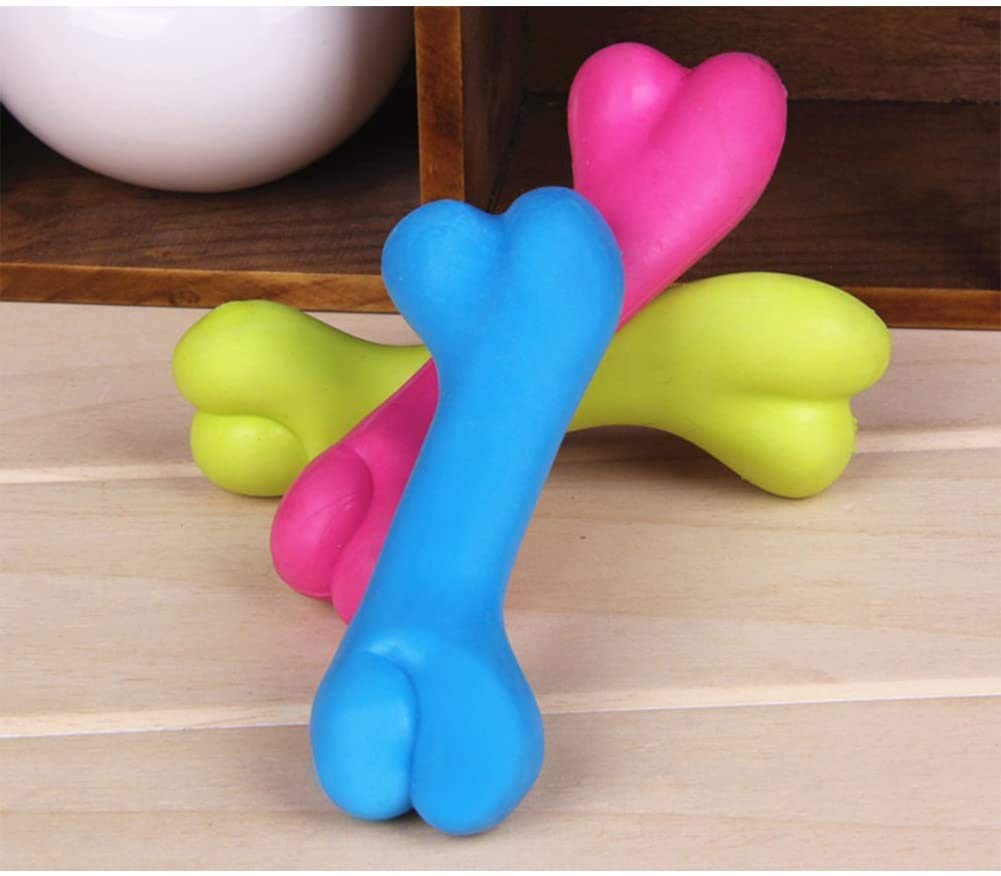 Pink Natural Rubber Dog Bone