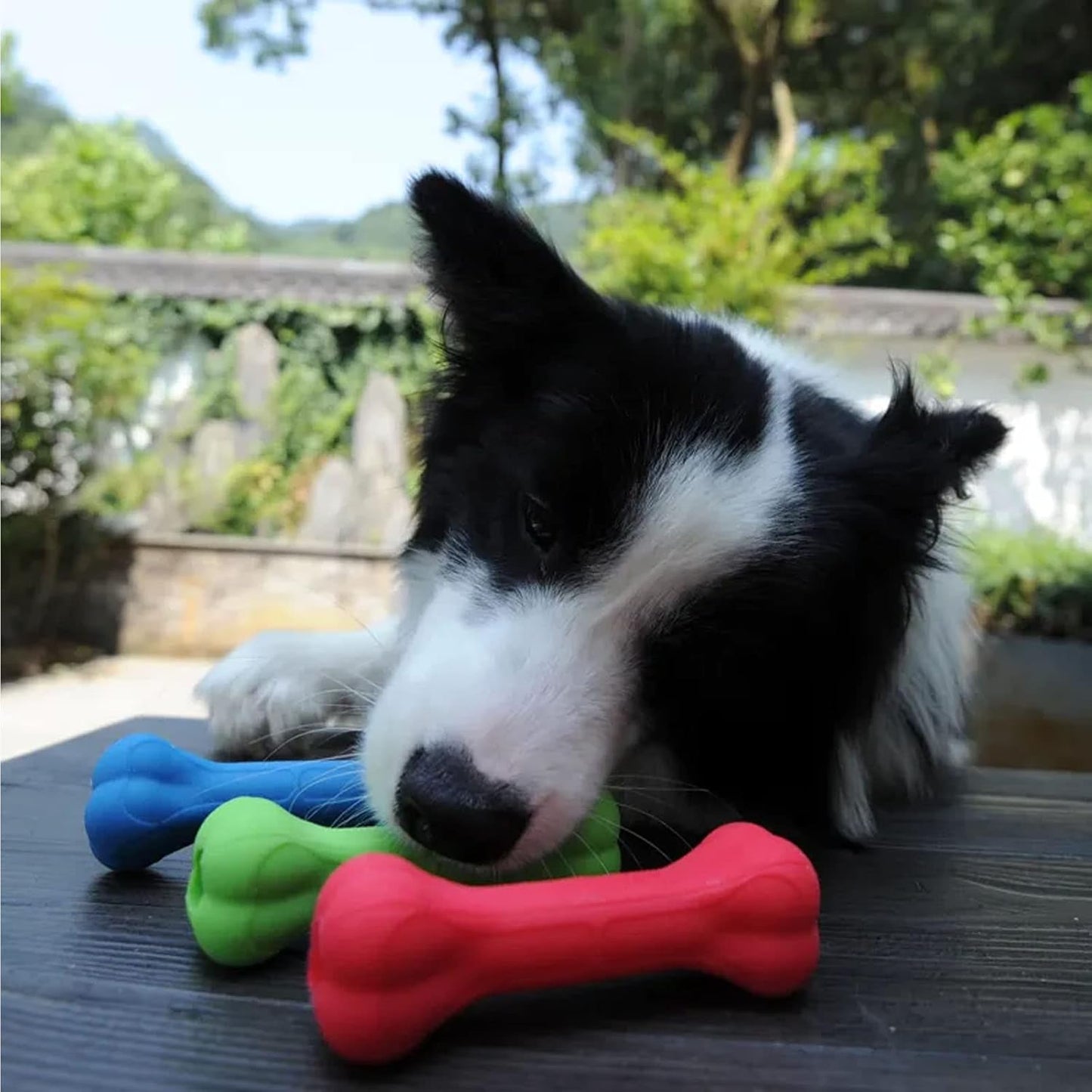 Pink Natural Rubber Dog Bone