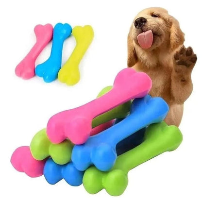 Pink Natural Rubber Dog Bone