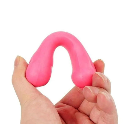 Pink Natural Rubber Dog Bone