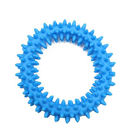 Blue Spiky Ring Dog Toy