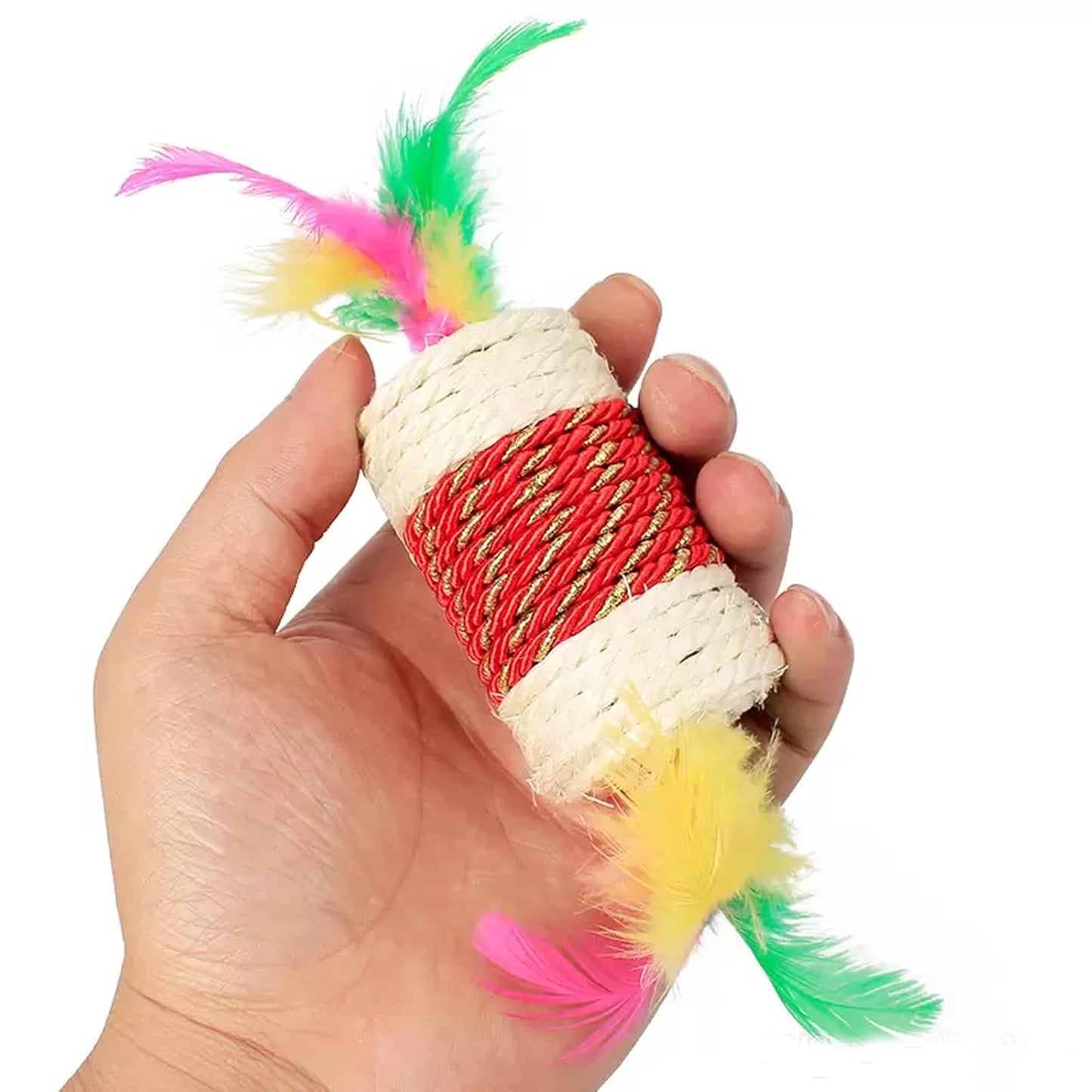 Interactive Feather Rope Cat Toy