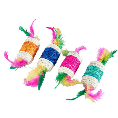 Interactive Feather Rope Cat Toy