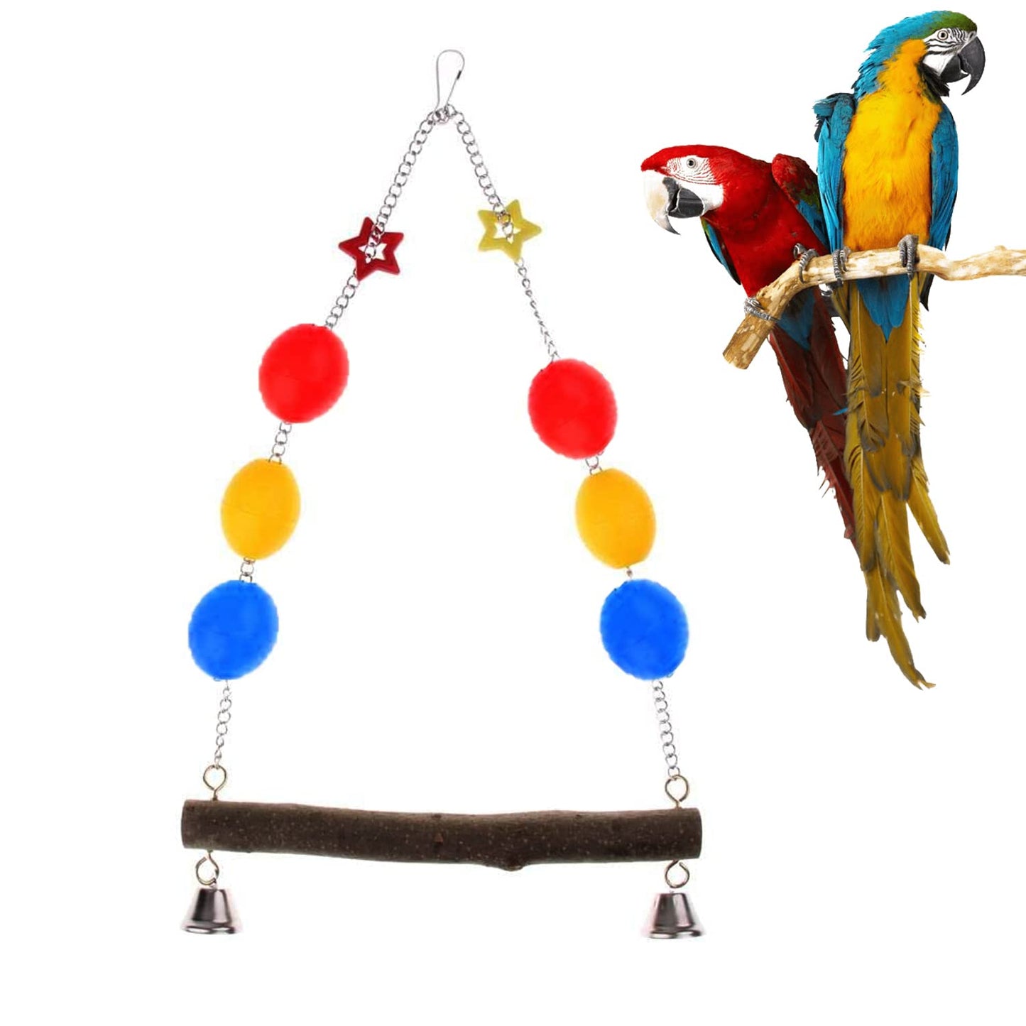Pet Bird Chew Cages Hang Toys Swing