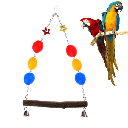 Pet Bird Chew Cages Hang Toys Swing