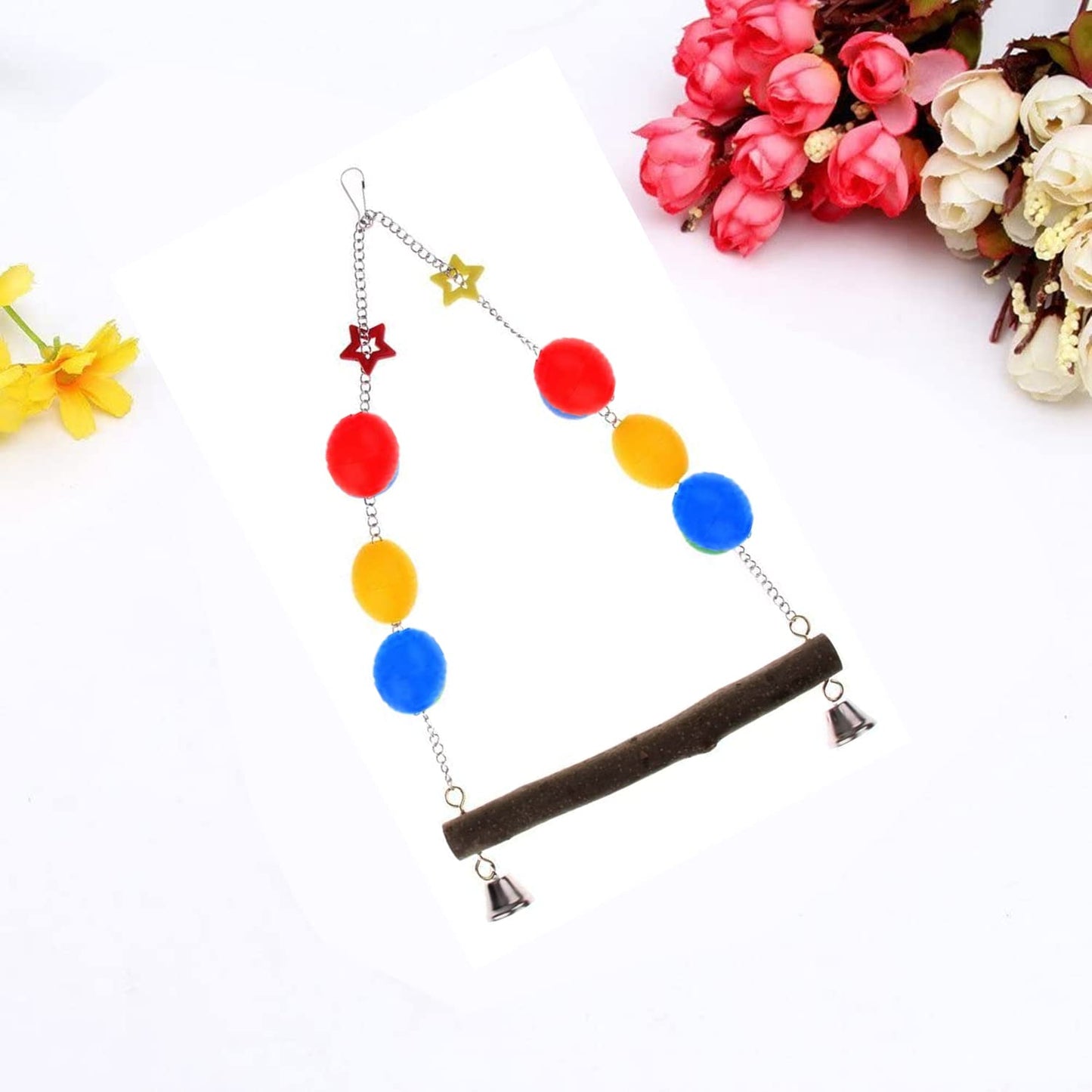 Pet Bird Chew Cages Hang Toys Swing