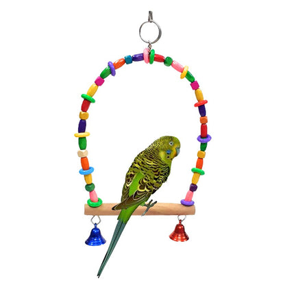 Parrot Hanging Swing Bell Toy