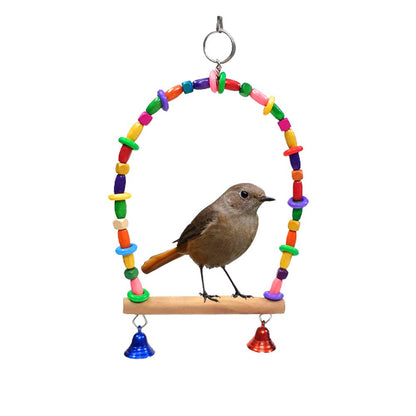 Parrot Hanging Swing Bell Toy