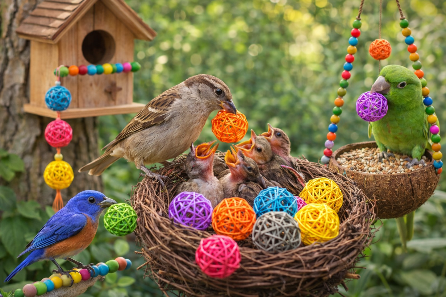 Colorful Rattan Balls Pack