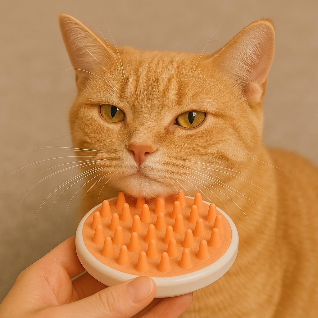 Cat Grooming Brush Massager