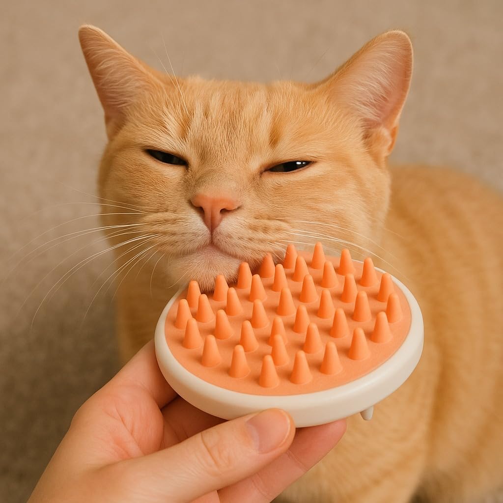 Cat Grooming Brush Massager