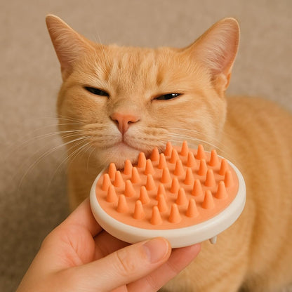 Cat Grooming Brush Massager
